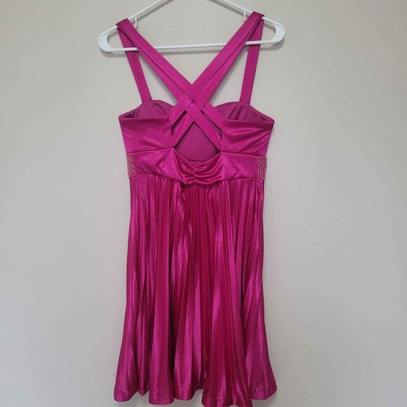 Fuschia Pink Prom Party Dress Women's Medium - Picture 4 of 4